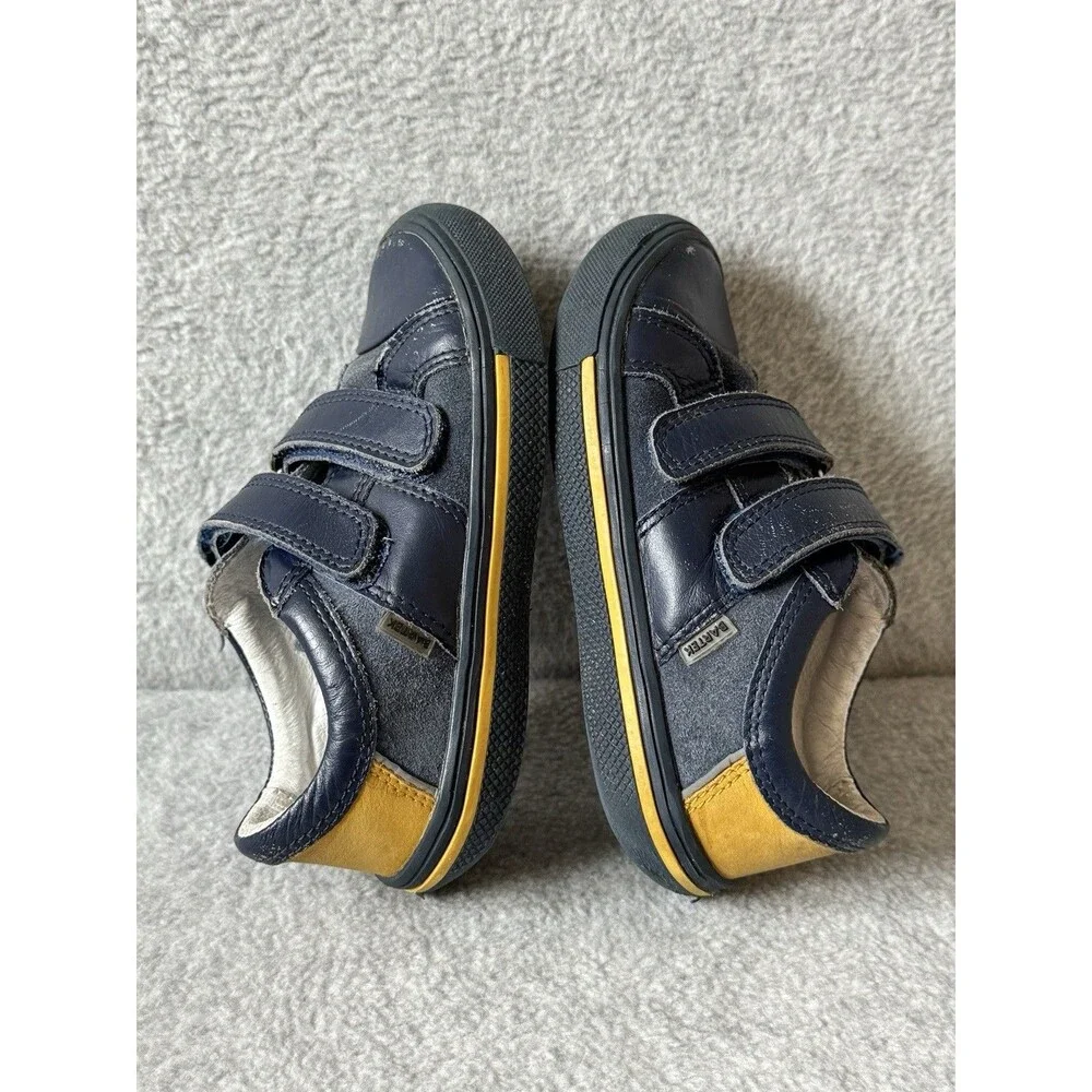 Bartek Leather Shoes Boys 27 Blue Easy On Closure Slip On School Casual